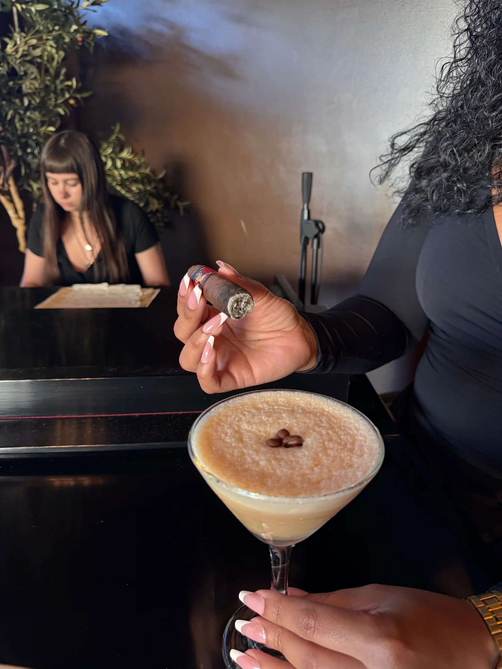 A house cocktail served at the Sigaro bar