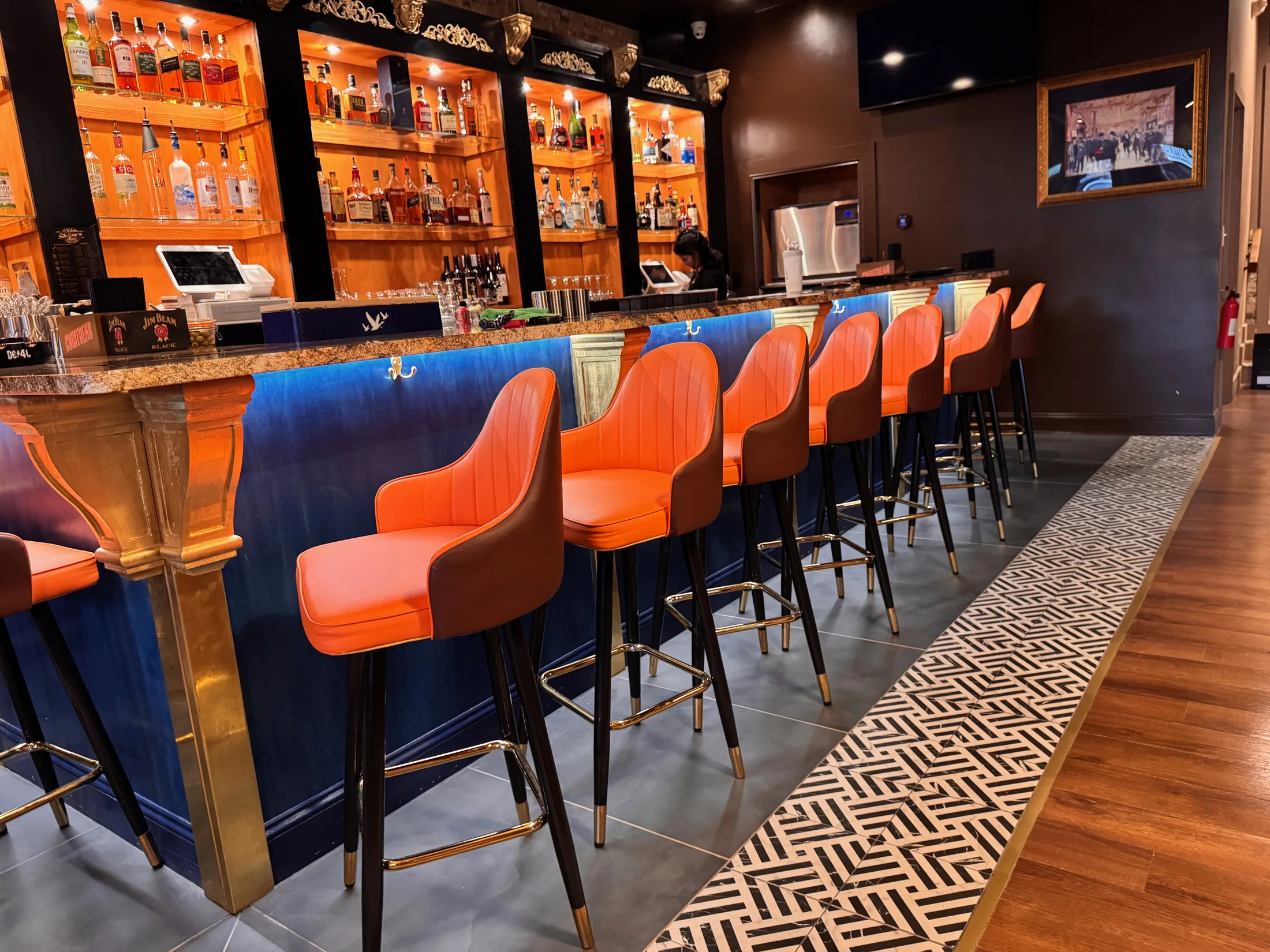 The bar and lounge at Sigaro in Providence